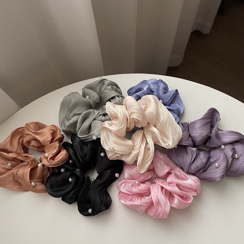 Pearl Texture Wavy Scrunchies