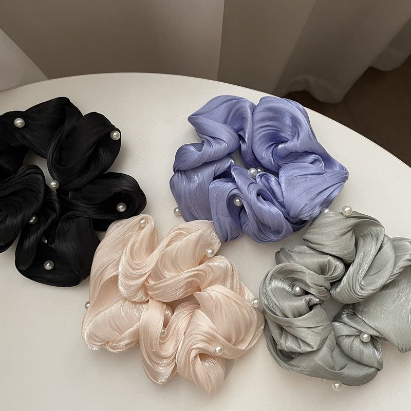 Pearl Texture Wavy Scrunchies